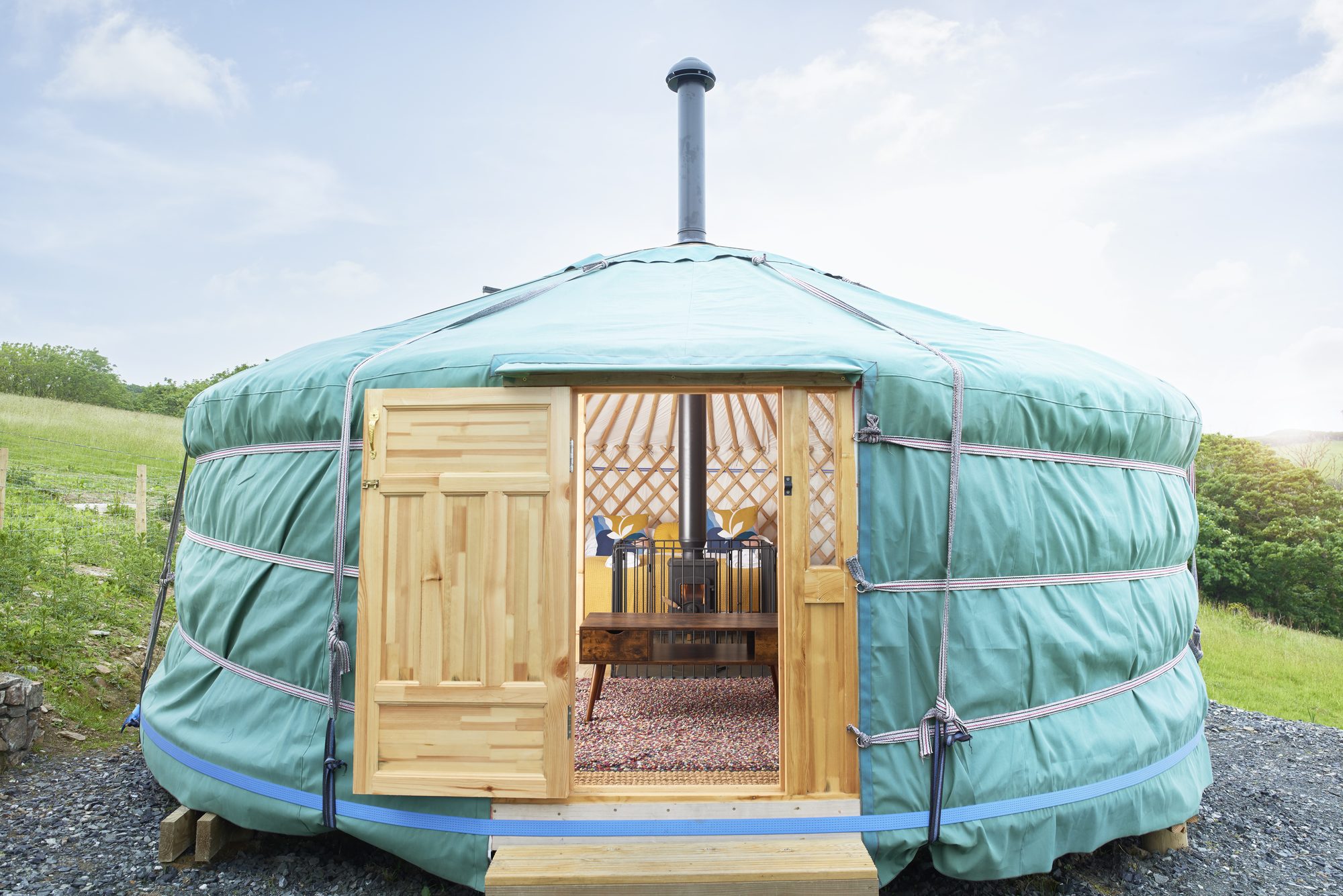 Budhyn Yurt exterior — authentic Mongolian yurt in the meadow