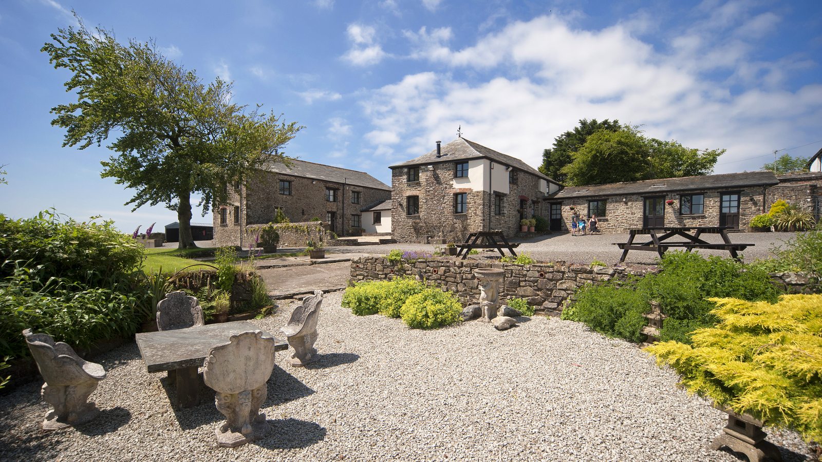 Woodlands Manor Farm courtyard — Bude, Cornwall