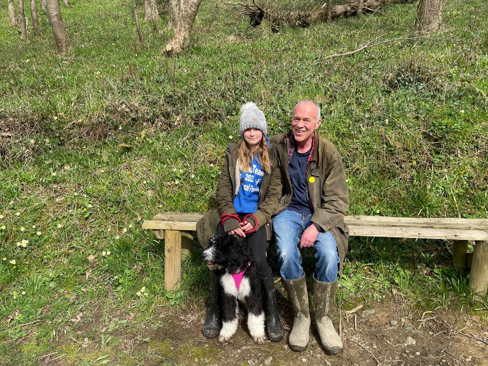 A family woodland walk with Bailey at Woodlands Manor Farm