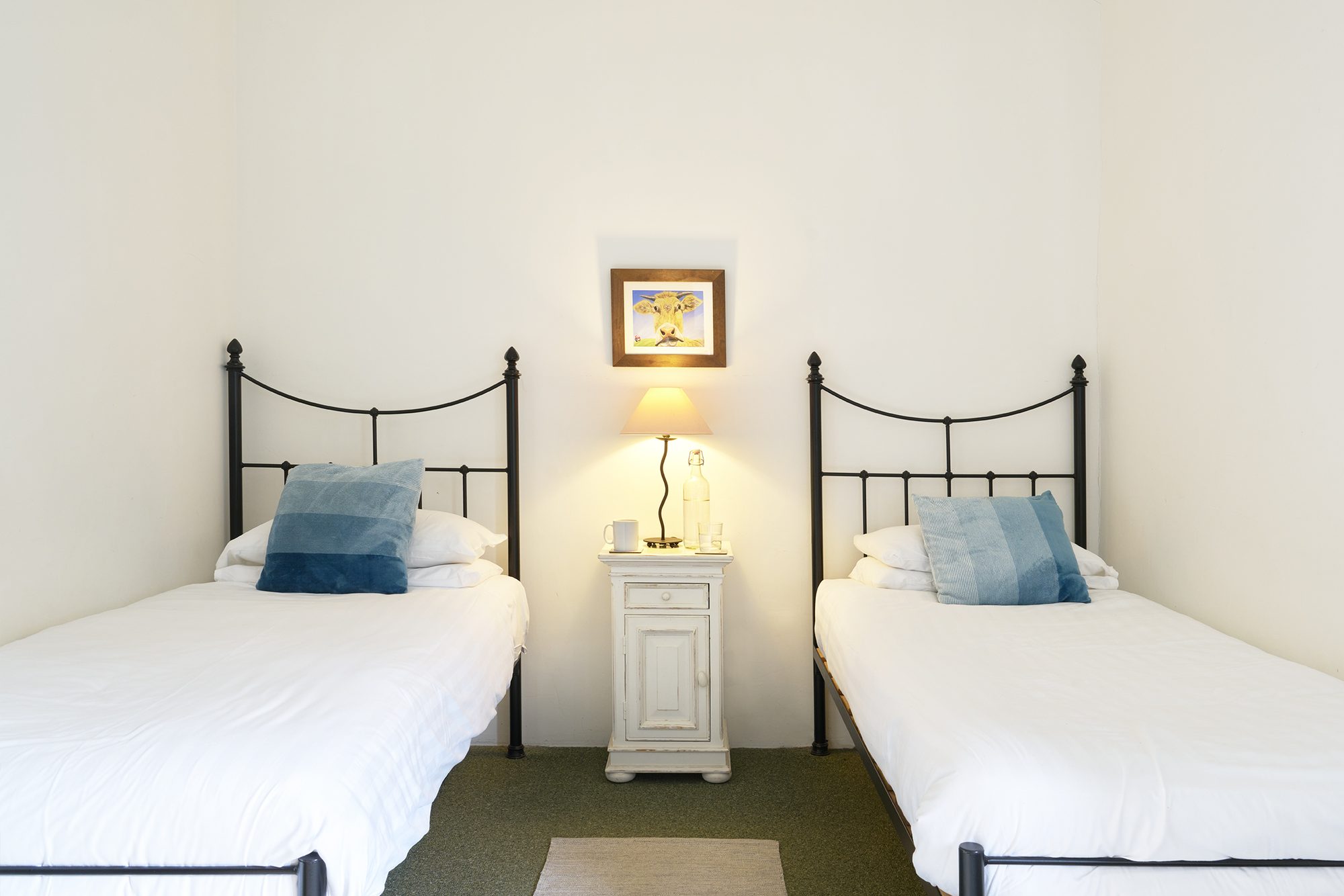 Twin bedroom at Rose Cottage