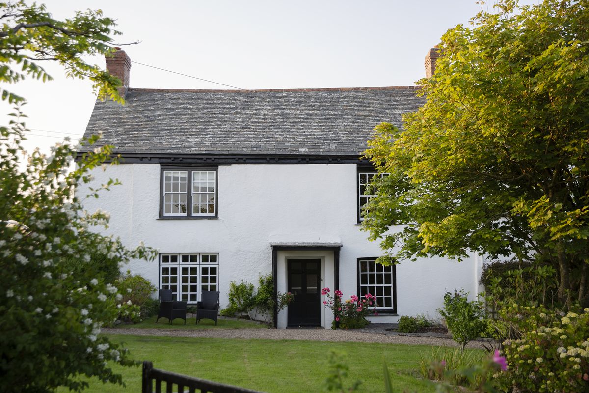 The Manor House front elevation from the garden