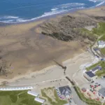 Crooklets Beach, aerial view