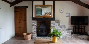 Honeysuckle Cottage log fire