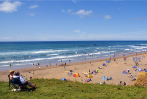 Widemouth Bay seaview from cliff